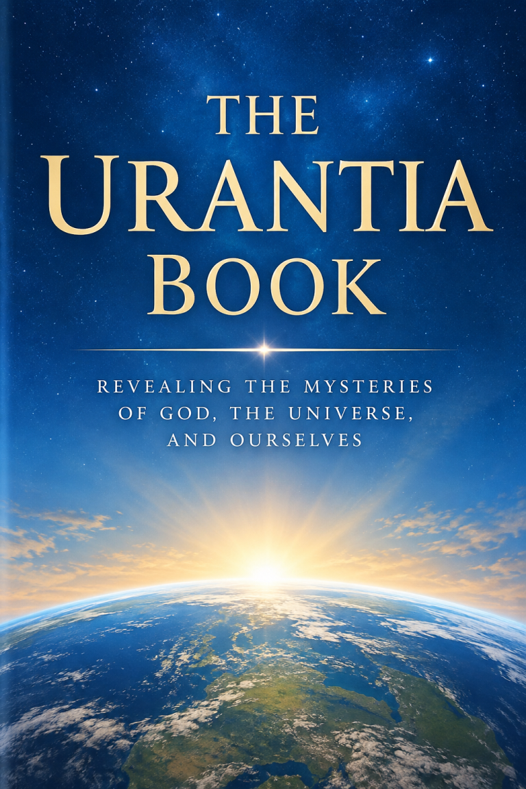 Generic cover for The Urantia Book featuring Earth beneath a radiant horizon and a star-filled blue sky.